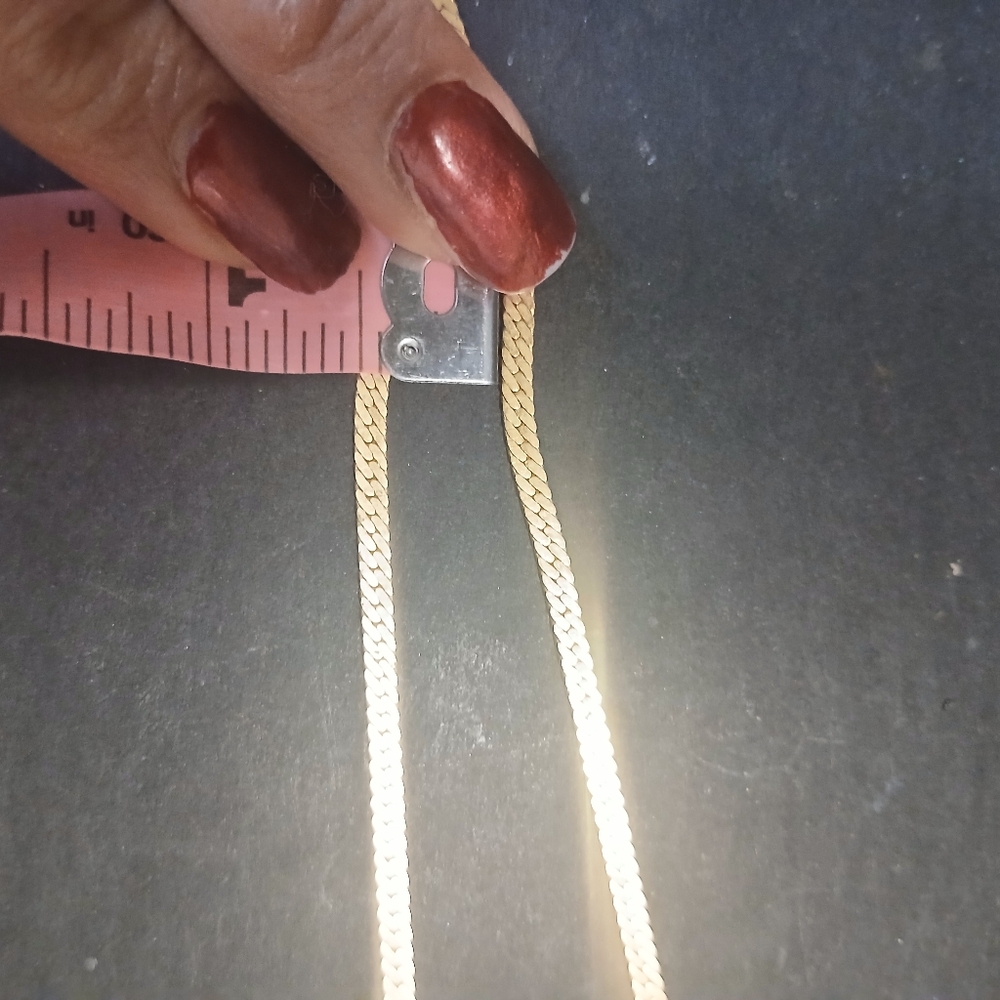 Gold tone snake chain necklace - Picture 11 of 12